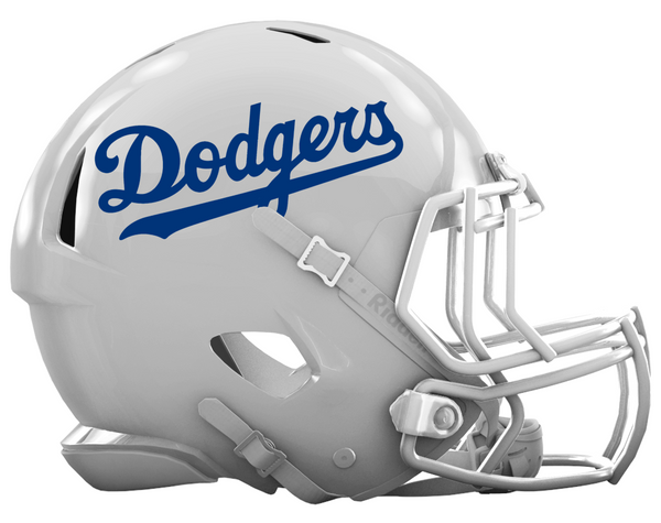 Los Angeles Dodgers With Blue And Black Background With White