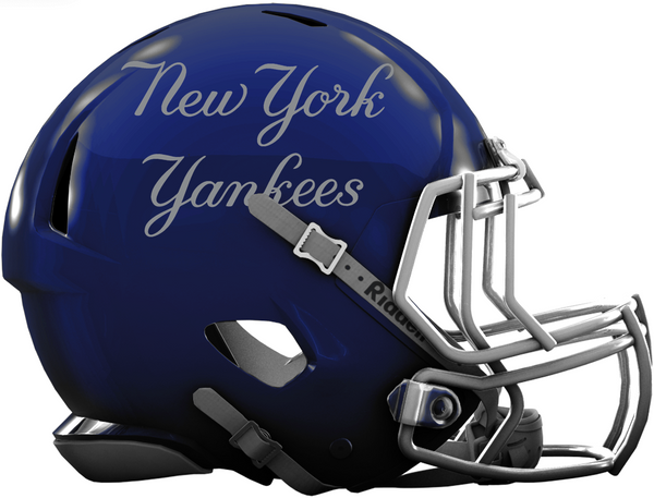 New York Yankees Custom Navy Blue Mini Riddell Speed Football
