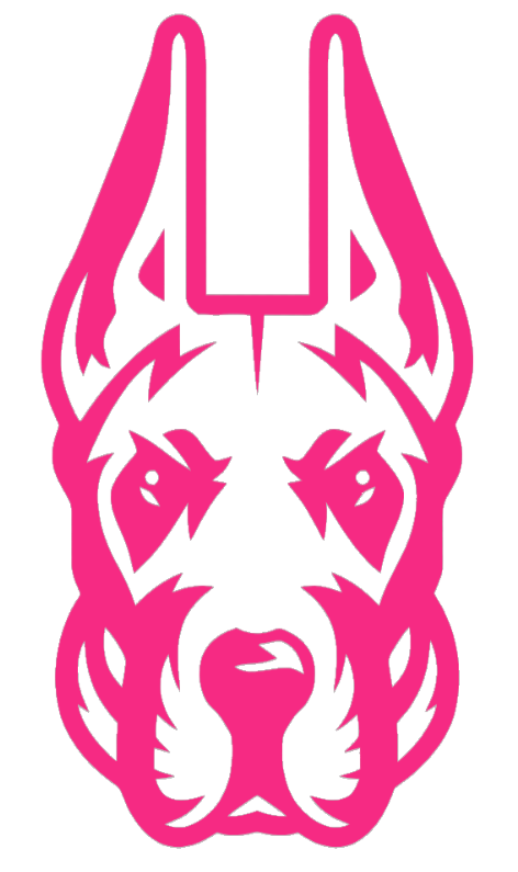 Albany Great Danes HOT PINK Team Logo Premium DieCut Vinyl Decal PICK SIZE