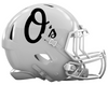 Baltimore Orioles Custom Concept White Mini Riddell Speed Football Helmet