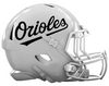 Baltimore Orioles Custom Concept White Mini Riddell Speed Football Helmet