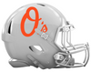 Baltimore Orioles Custom Concept White Mini Riddell Speed Football Helmet