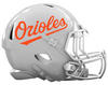 Baltimore Orioles Custom Concept White Mini Riddell Speed Football Helmet