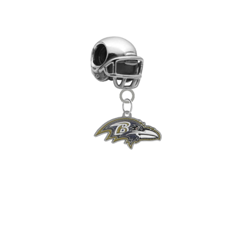 Baltimore Ravens 3D Football Helmet Universal European Bracelet Charm (Pandora Compatible)