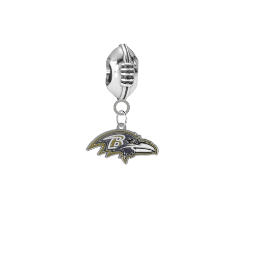 Baltimore Ravens 3D Football Universal European Bracelet Charm (Pandora Compatible)