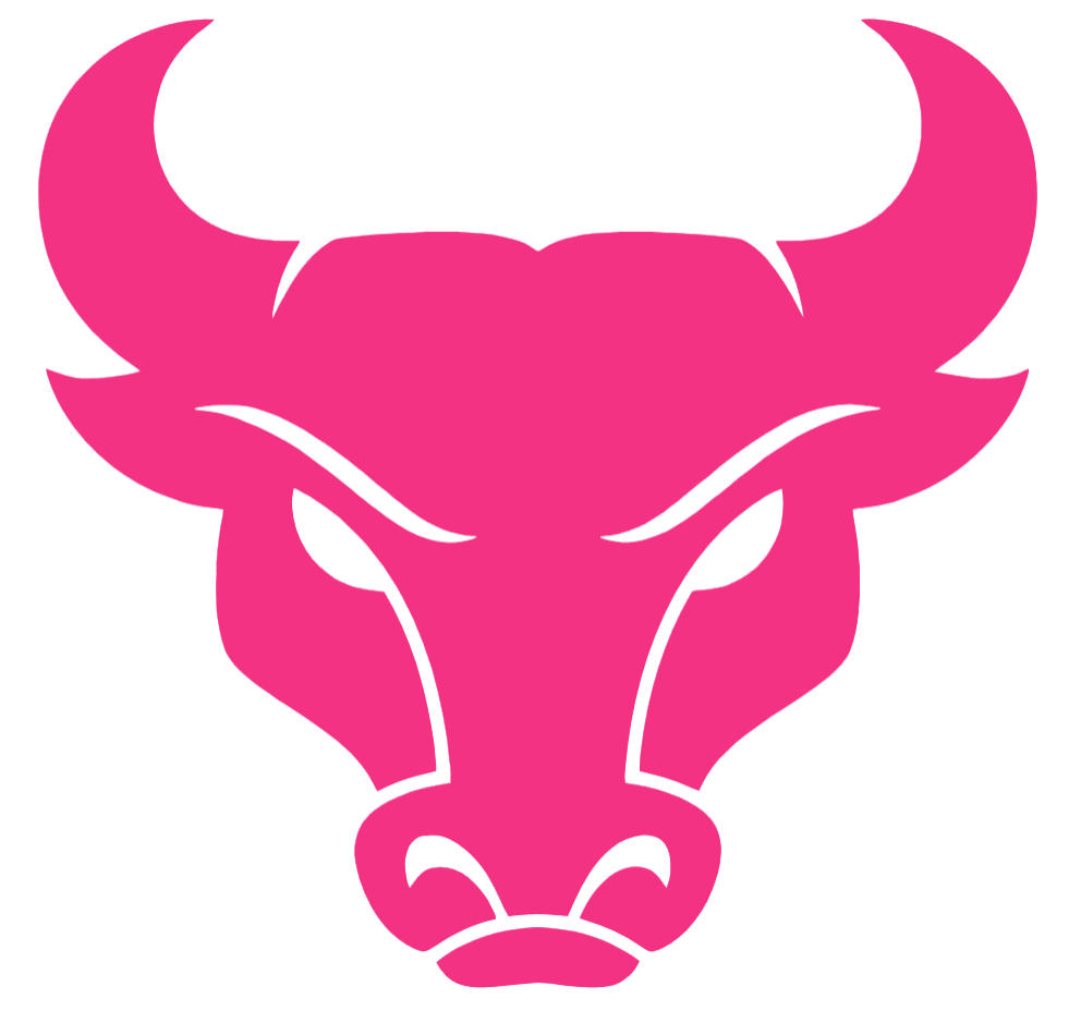 Buffalo Bulls HOT PINK Mascot Logo Premium DieCut Vinyl Decal PICK SIZE