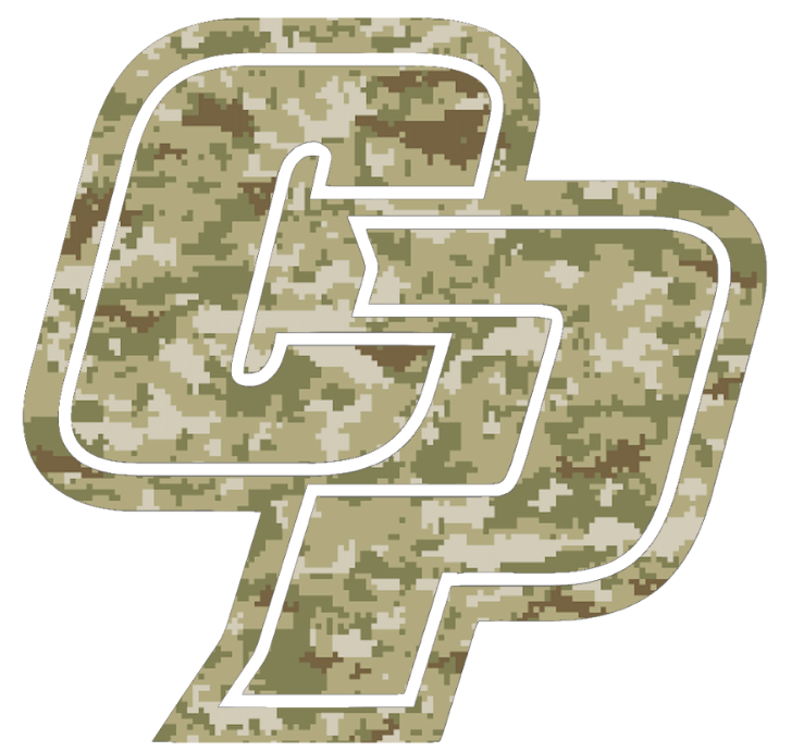 Cal Poly Mustangs Team Logo Salute to Service Camouflage Camo Vinyl Decal PICK SIZE