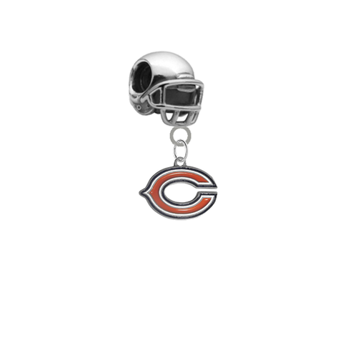 Chicago Bears 3D Football Helmet Universal European Bracelet Charm (Pandora Compatible)