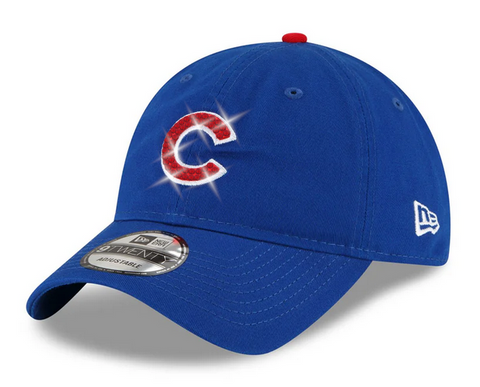 Chicago Cubs Swarovski Crystal Bling Womens New Era Adjustable Hat Blue