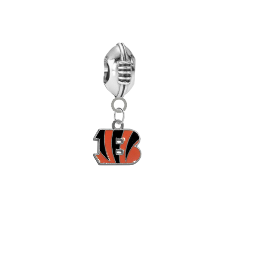 Cincinnati Bengals 3D Football Universal European Bracelet Charm (Pandora Compatible)