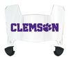 Clemson Tigers Mini Football Helmet Visor Shield w/ Clips - PICK VISOR & LOGO COLOR