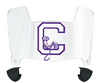 Clemson Tigers Mini Football Helmet Visor Shield w/ Clips - PICK VISOR & LOGO COLOR