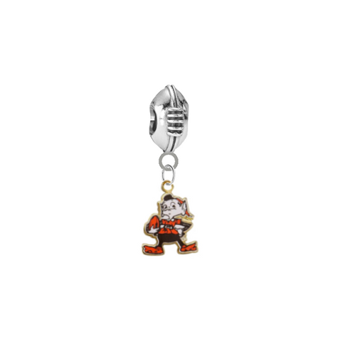 Cleveland Browns Brownie Elf 3D Football Universal European Bracelet Charm (Pandora Compatible)