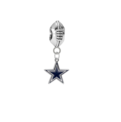 Dallas Cowboys 3D Football Universal European Bracelet Charm (Pandora Compatible)