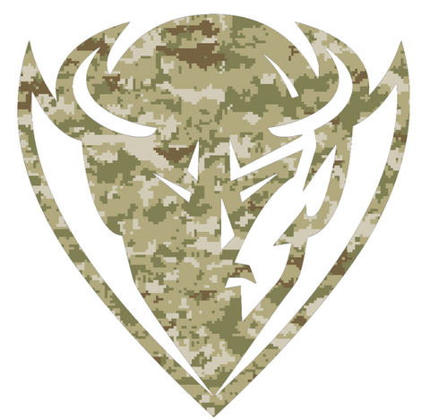 DePaul Blue Demons Team Logo Salute to Service Camouflage Camo Vinyl Decal PICK SIZE