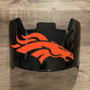 Denver Broncos Full Size Football Helmet Visor Shield Black Dark Tint w/ Clips - PICK LOGO COLOR