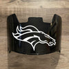 Denver Broncos Full Size Football Helmet Visor Shield Black Dark Tint w/ Clips - PICK LOGO COLOR