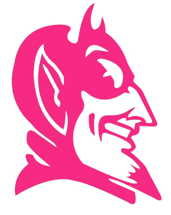 Duke Blue Devils HOT PINK Mascot Logo Premium DieCut Vinyl Decal PICK SIZE