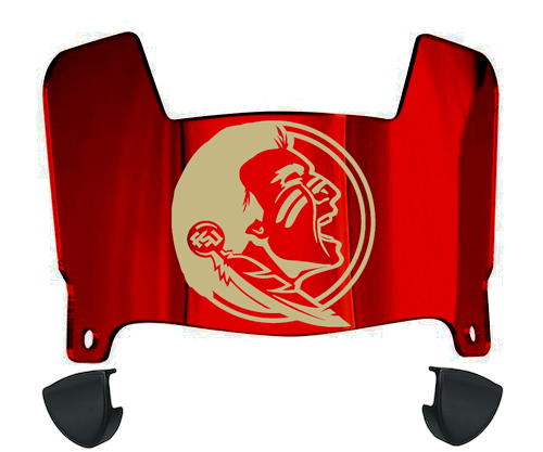 Florida State Seminoles Mini Football Helmet Visor Shield w/ Clips - PICK VISOR & LOGO COLOR