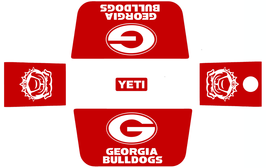 Georgia Bulldogs Wrap Kit for YETI Hard Coolers Tundra Roadie Haul PICK COLOR