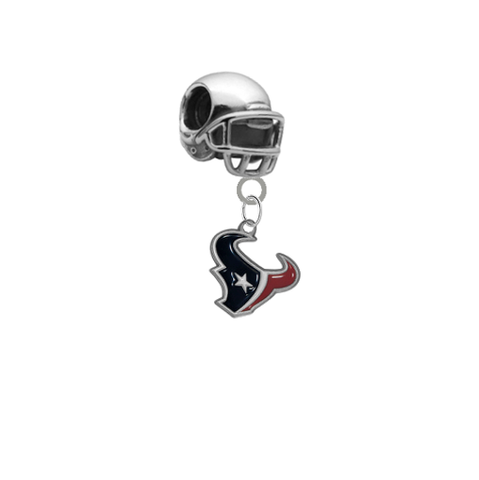 Houston Texans 3D Football Helmet Universal European Bracelet Charm (Pandora Compatible)