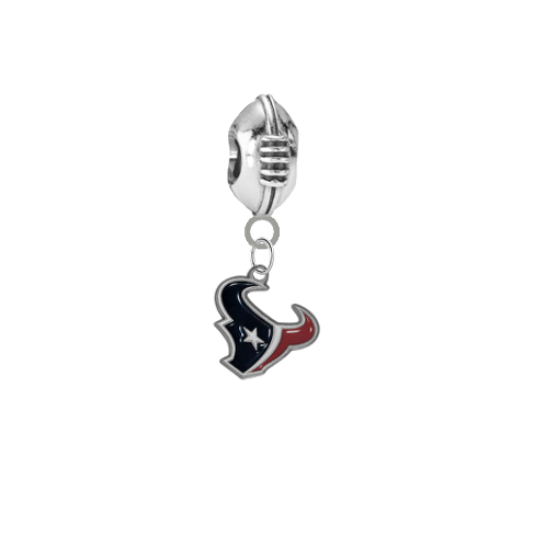 Houston Texans 3D Football Universal European Bracelet Charm (Pandora Compatible)