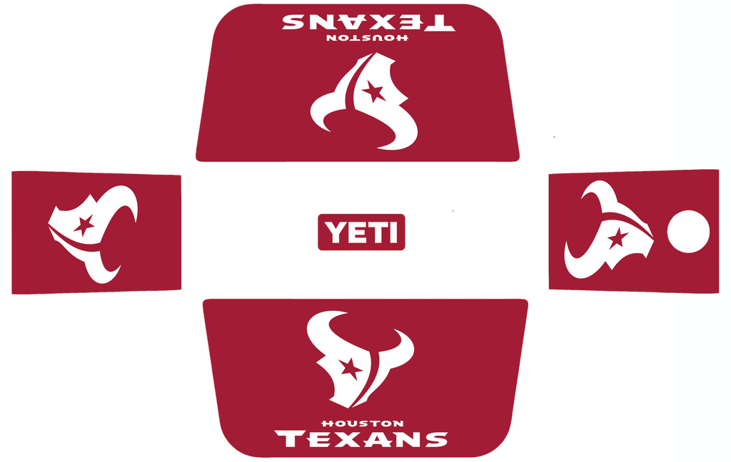 Houston Texans Wrap Kit for YETI Hard Coolers Tundra Roadie Haul PICK COLOR