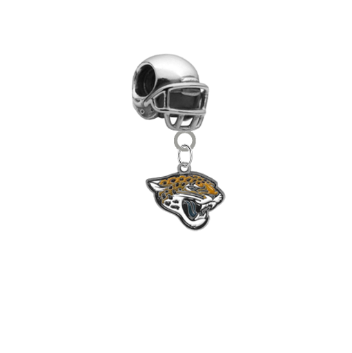 Jacksonville Jaguars 3D Football Helmet Universal European Bracelet Charm (Pandora Compatible)