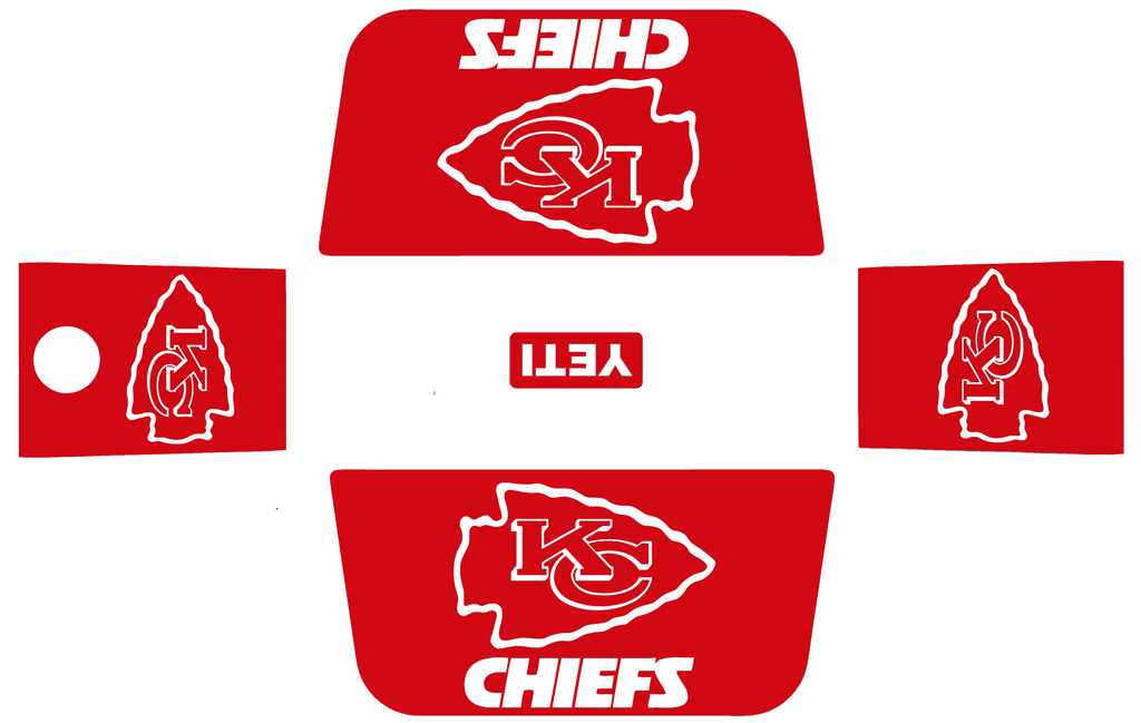 Kansas City Chiefs Wrap Kit for YETI Hard Coolers Tundra Roadie Haul PICK COLOR