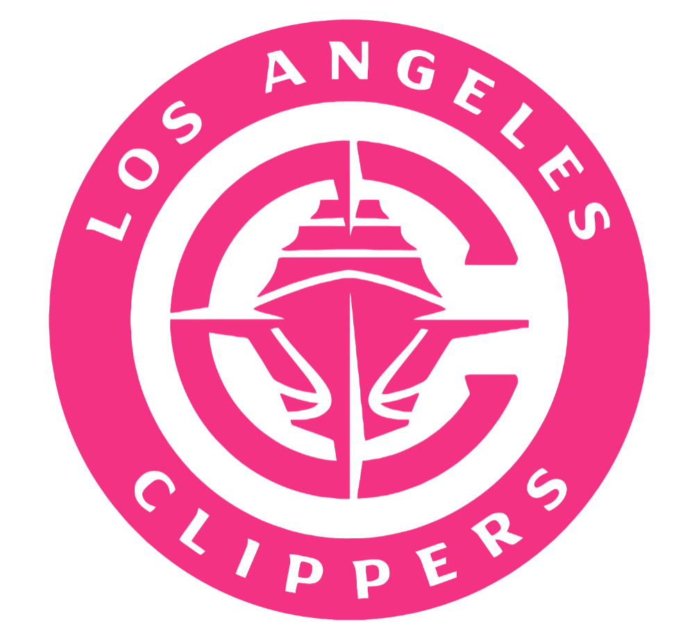 Los Angeles Clippers HOT PINK Team Logo Premium DieCut Vinyl Decal PICK SIZE