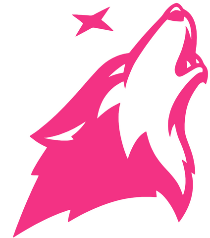 Minnesota Timberwolves HOT PINK Alternate Logo Premium DieCut Vinyl Decal PICK SIZE