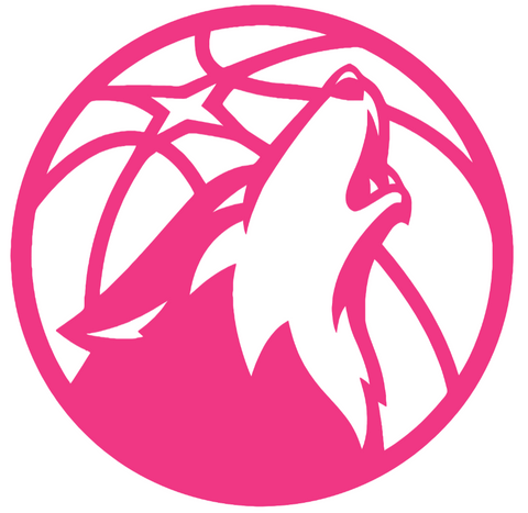 Minnesota Timberwolves HOT PINK Team Logo Premium DieCut Vinyl Decal PICK SIZE