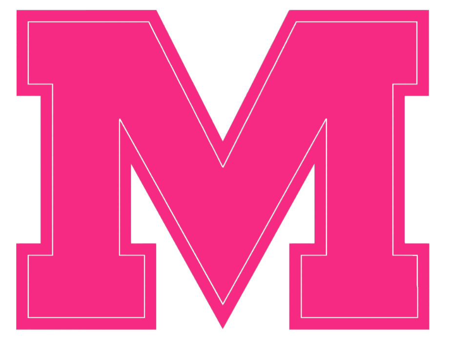 Ole Miss Mississippi Rebels HOT PINK M Logo Premium DieCut Vinyl Decal PICK SIZE