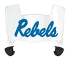 Ole Miss Mississippi Rebels Mini Football Helmet Visor Shield w/ Clips - PICK VISOR & LOGO COLOR