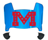 Ole Miss Mississippi Rebels Mini Football Helmet Visor Shield w/ Clips - PICK VISOR & LOGO COLOR