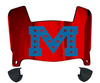 Ole Miss Mississippi Rebels Mini Football Helmet Visor Shield w/ Clips - PICK VISOR & LOGO COLOR