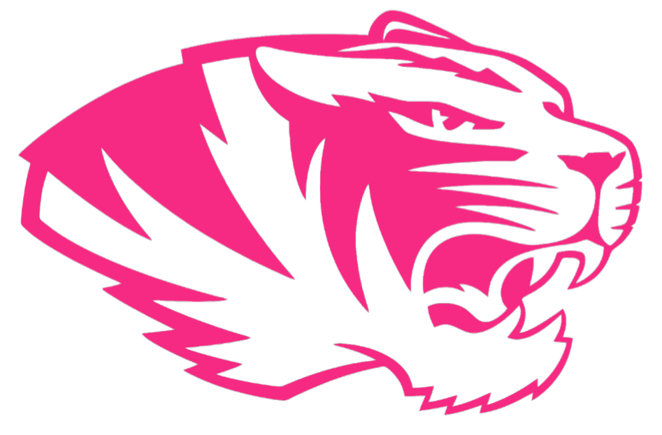 Missouri Tigers Mizzou HOT PINK Alternate Team Logo Premium DieCut Vinyl Decal PICK SIZE