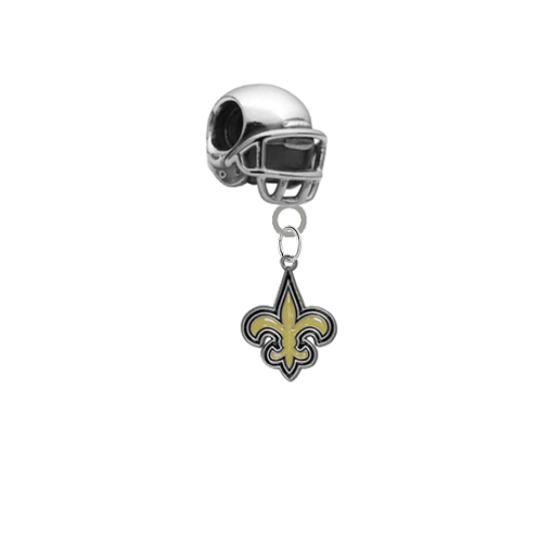 New Orleans Saints 3D Football Helmet Universal European Bracelet Charm (Pandora Compatible)