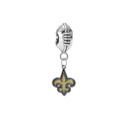 New Orleans Saints 3D Football Universal European Bracelet Charm (Pandora Compatible)