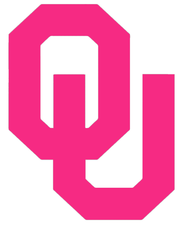 Oklahoma Sooners HOT PINK Team Logo Premium DieCut Vinyl Decal PICK SIZE