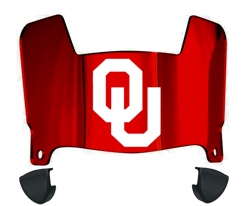 Oklahoma Sooners Mini Football Helmet Visor Shield w/ Clips - PICK VISOR & LOGO COLOR