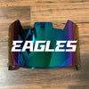 Philadelphia Eagles Full Size Football Helmet Visor Shield Green Iridium Mirror w/ Clips - PICK LOGO COLOR