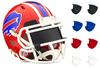 Buffalo Bills Red Retro Throwback Riddell Speed Mini Football Helmet - Build Your Own w/ Custom Color Mini Visor Shield & Color Clips