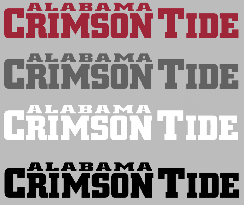 Alabama Crimson Tide With Circle Logo Decal