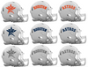 Houston Astros Custom Concept White Mini Riddell Speed Football Helmet