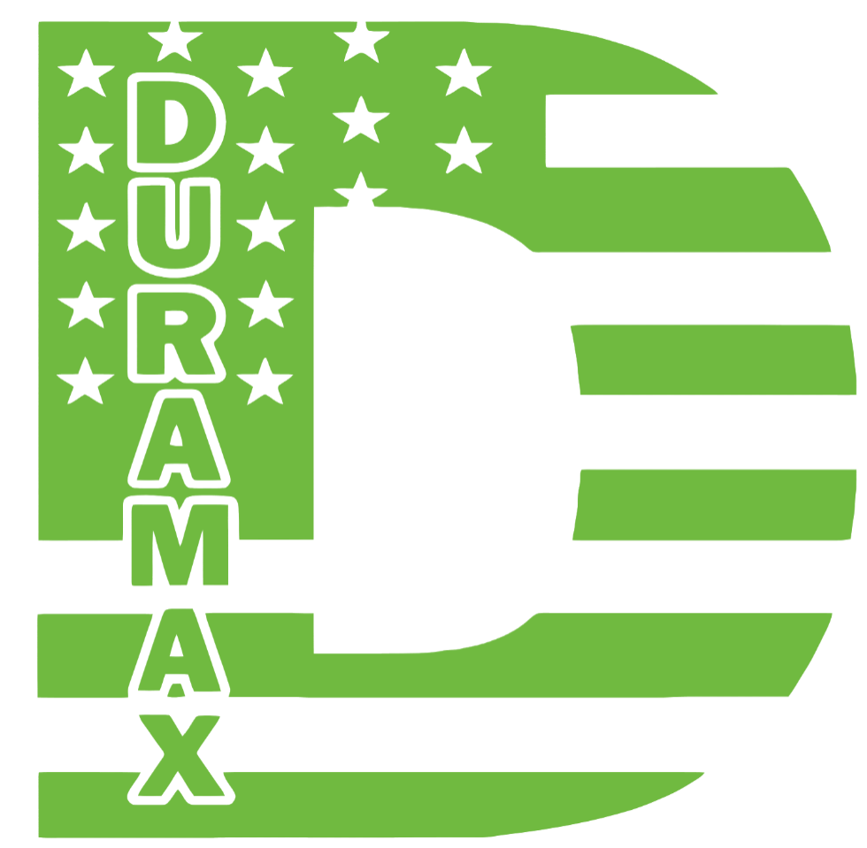 Duramax Diesel Stars & Stripes USA Flag Truck Logo LIME GREEN Premium DieCut Vinyl Decal PICK SIZE