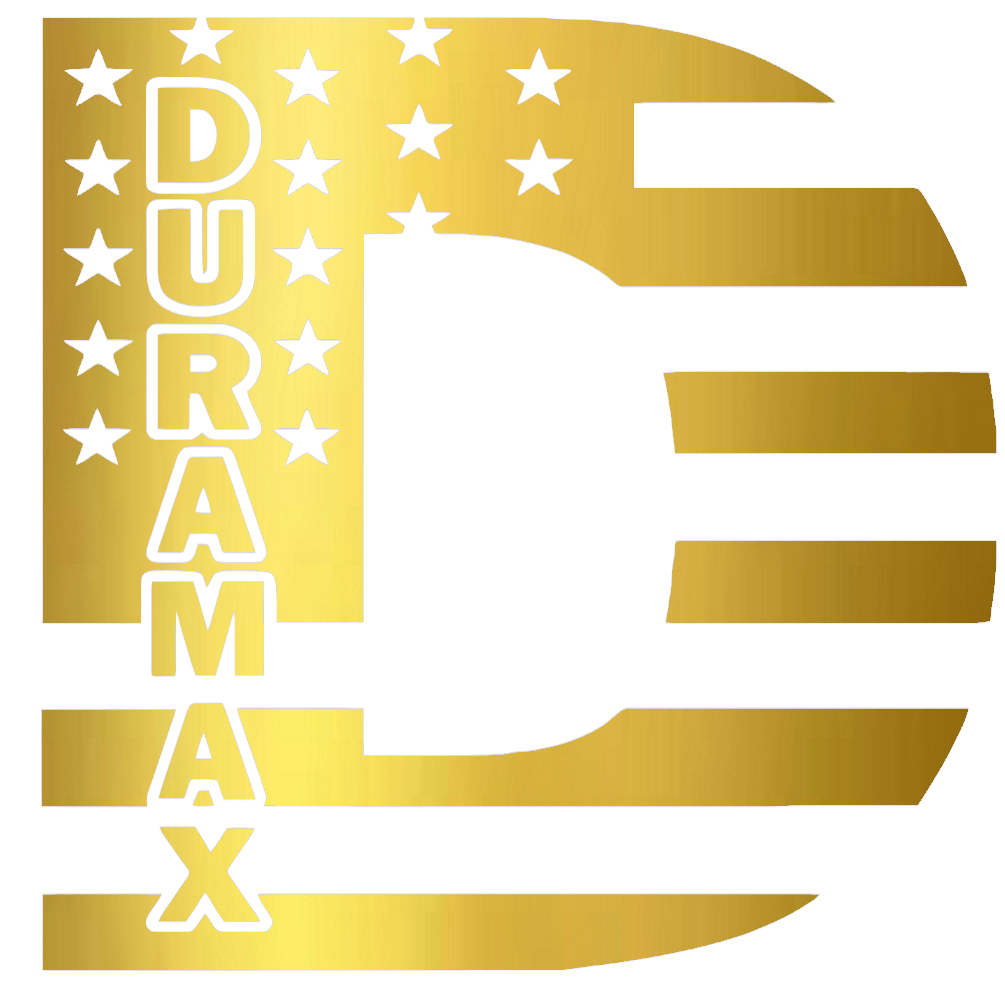 Duramax Diesel Stars & Stripes USA Flag Truck Logo METALLIC GOLD Premium DieCut Vinyl Decal PICK SIZE