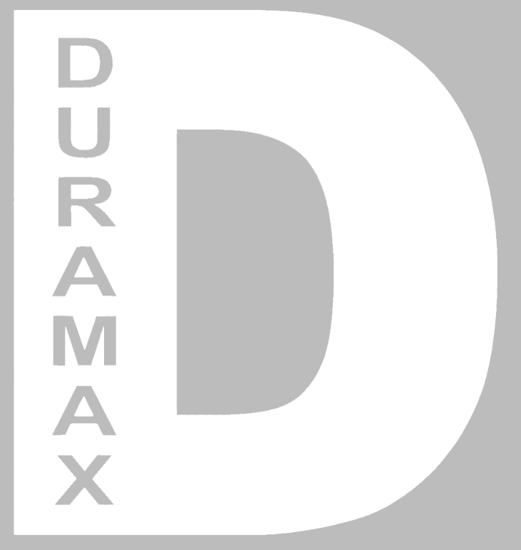 Duramax Diesel Truck Logo WHITE Premium DieCut Vinyl Decal PICK SIZE