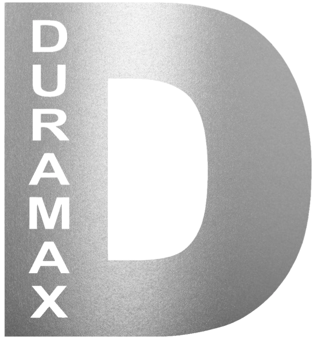 Duramax Diesel Truck Logo METALLIC SILVER Premium DieCut Vinyl Decal PICK SIZE