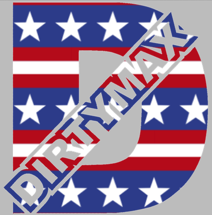 Duramax Dirtymax Diesel Truck Logo STARS & STRIPES USA Flag Premium DieCut Vinyl Decal PICK SIZE